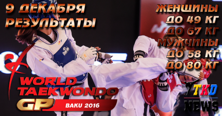WTF World Taekwondo Grand Prix Final, Baku-2016. День первый. Результаты. WTF World Taekwondo Grand Prix Final, Baku-2016. День первый. Результаты.