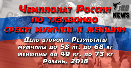 Чемпионат России по тхэквондо WT, Рязань-2018. День второй. Результаты. Чемпионат России по тхэквондо WT, Рязань-2018. День второй. Результаты.